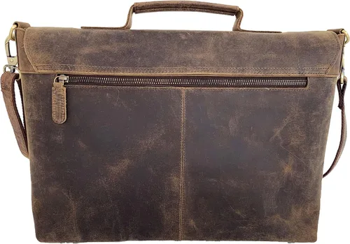 Vista 6 de KomalC Maletín de cuero de 18 pulgadas para computadora portátil, bolsas de mensajero para hombres y mujeres, la mejor bolsa de oficina