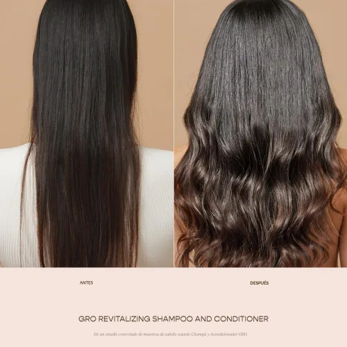 Vista 3 de VEGAMOUR GRO Acondicionador revitalizante Suaviza, fortalece y añade brillo al cabello fino Limpio, vegano, libre de crueldad, clínicamente
