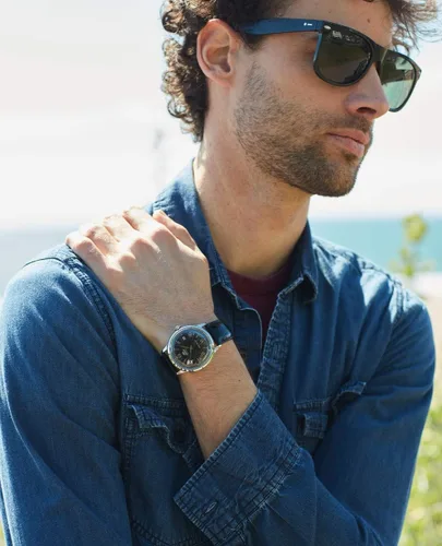 Vista 10 de Orient Bambino Ver. 2' Reloj de vestir automático japonés de acero inoxidable y cuero para hombre