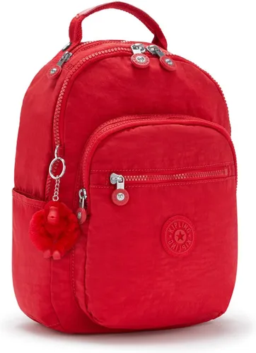 Vista 56 de Kipling Mochila pequeña Seoul para mujer, duradera, correas acolchadas para el hombro con funda para tableta, bolsa, Firma Emb, Mochila para tableta