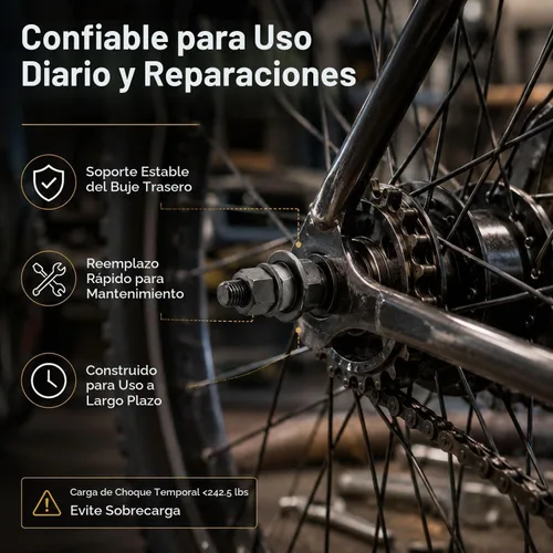 Vista 8 de Eje de bicicleta de 7.480 in de velocidad múltiple eje trasero eje 3/8 pulgadas negro 26 TPI eje eje de cubo cónico bloqueo tuerca arandela kit -1