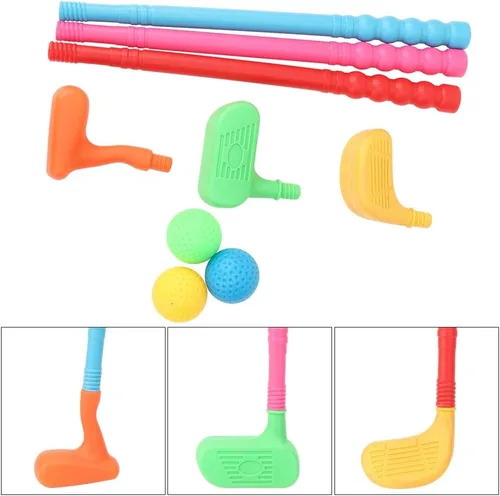 Vista 6 de Palos de golf para niños, minigolf para niños, suministros para interiores y exteriores, la diversión de cultivar la imaginación y la observación