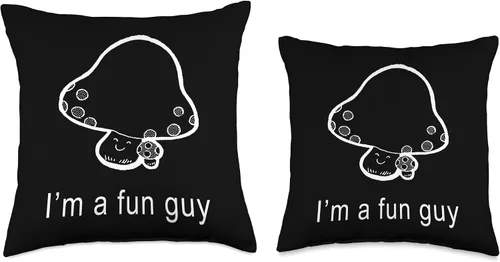Vista 3 de Funny Mushrooms Lover Gift Shirts Funny I'm A Fun Guy Fungi Pun Throw Pillow, 16x16, Multicolor