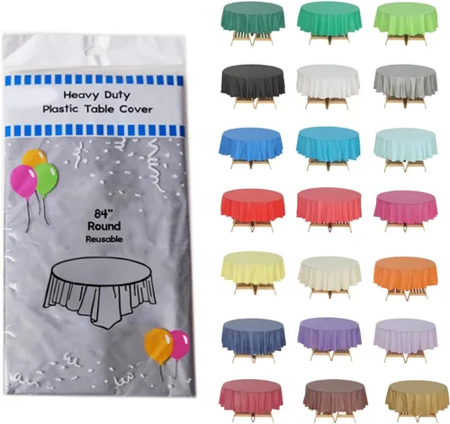 Vista 40 de Evershine - Mantel de plástico resistente (reutilizable, 12 unidades)