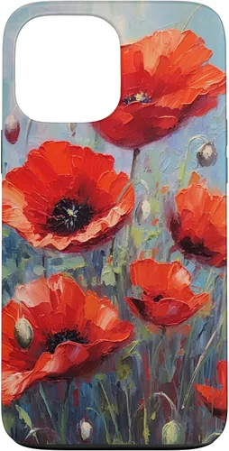 Vista 24 de Funda para iPhone 12/12 Pro Red Poppies Flowers In A Field