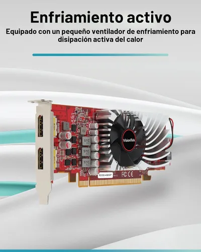 Vista 3 de VisionTek Tarjeta gráfica AMD Radeon RX 550 4GB GDDR5 2x DisplayPort