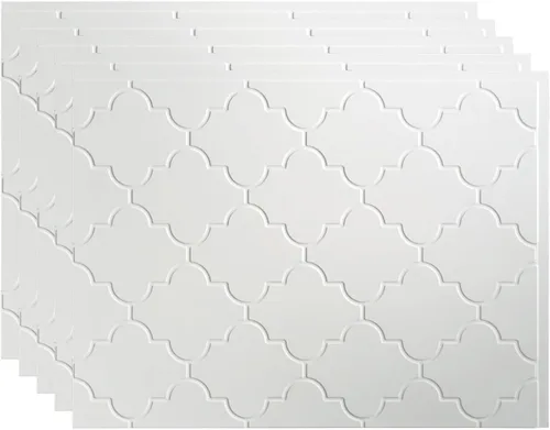 Vista 33 de FASÄDE Mónaco - Panel decorativo de vinilo para salpicaduras de 18 x 24 pulgadas en acero galvanizado (paquete de 5)