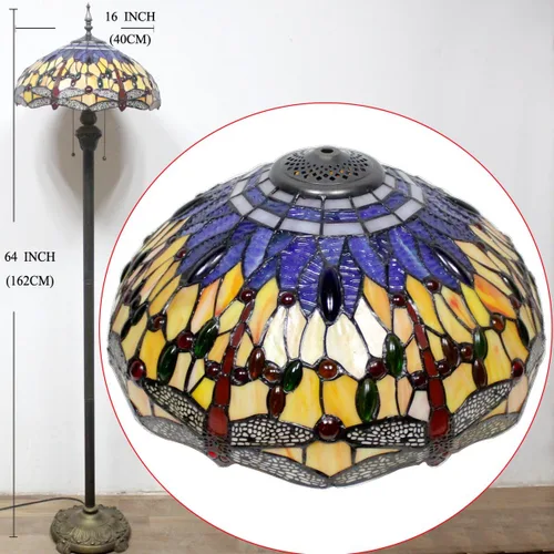 Vista 4 de WERFACTORY Tiffany Lamp Series - Pantalla decorativa para sala de estar y dormitorio