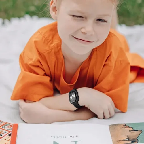 Vista 9 de GOLDEN HOUR Relojes deportivos digitales para niños con rastreador de fitness, reloj despertador, cronómetro, sin aplicación, regalos de cumpleaños