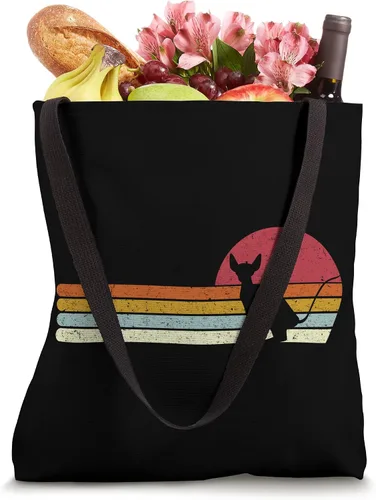 Vista 4 de Sunset Sphynx Silhouette - Bolsa de mano para propietarios de gatos esfinge