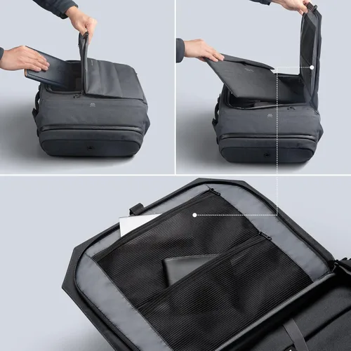 Vista 3 de KORIN ClickPackPro - Mochila antirrobo para laptop, impermeable, con puerto de carga USB, bloqueo TSA..