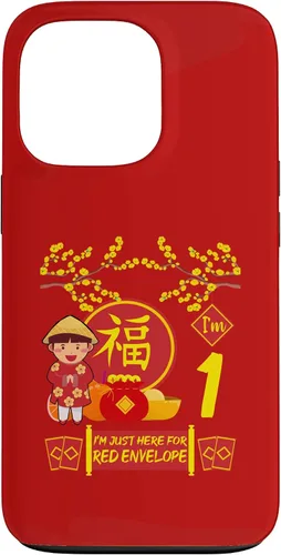 Vista 10 de iPhone 16 1 Año viejo Niños Año Nuevo Chino Decoración Rojo Sobre Caso