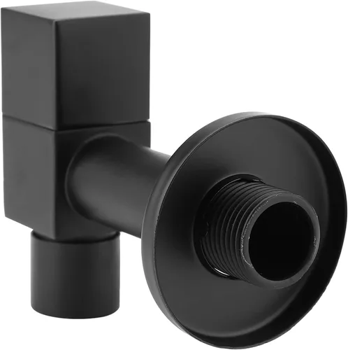 Vista 6 de Latón cuadrado fregona fregadero grifo negro agua fría cascada estilo G1/2 G3/4 opciones de rosca