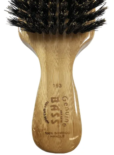 Vista 4 de Bass Brushes Cepillo de pelo 100% de cerdas de jabalí clásico para hombre, estilo club, con mango de bambú 100% puro, brillo, condiciones