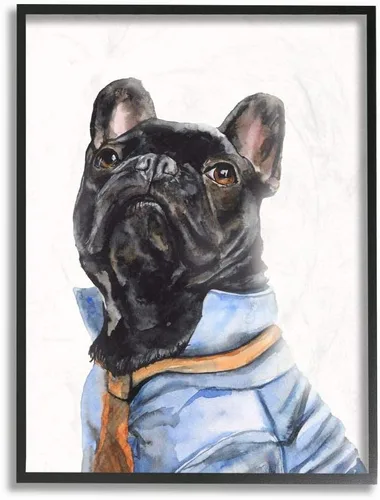 Vista 7 de Stupell Industries Placa de pared con diseño de perro y mascota de Bulldog Francés, 10 x 15, multicolor