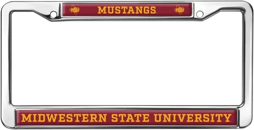 Vista 356 de Texas A&M University - Texarkana Mascot - Marco de metal estándar para placa de matrícula de tamaño completo