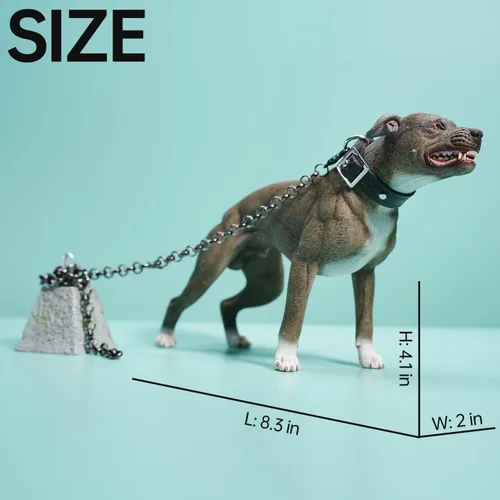 Vista 2 de JXK American Pit Bull Terrier - Figura coleccionable de resina para Jxk129a