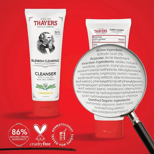 Vista 5 de Thayers Lemon Witch Hazel Limpiador para limpiar manchas, 4 FZ