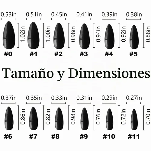 Vista 7 de AddFavor 576 uñas postizas a presión de almendra, uñas postizas medianas de cobertura completa, uñas cortas de aguja a presión, uñas postizas