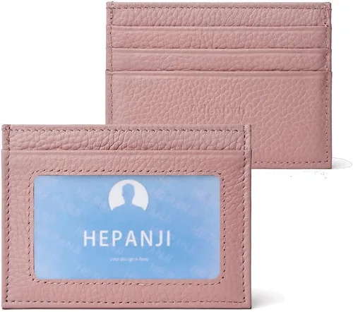 Vista 29 de Cartera de tarjeta de crédito de cuero genuino, billetera minimalista, inserciones de billetera delgada, 003, Estuche para tarjetas de crédito