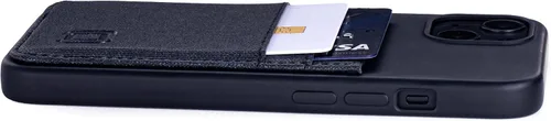 Vista 8 de Dockem Funda tipo cartera para iPhone 13 con carcasa de silicona líquida, placa de metal integrada para montaje magnético y 2 bolsillos para Negro