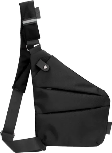 Vista 7 de Flex Moves PERSONAL FLEX BAG Bolso bandolera antirrobo para hombres y mujeres, bolsa de pecho para deportes, viajes, uso diario
