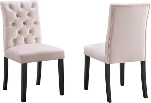 Vista 7 de Modway Duchess Performance Velvet - Juego de 2 sillas de comedor, color coñac