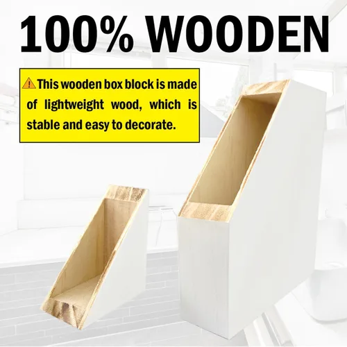 Vista 3 de Letrero divertido de madera con definición de baño, placa de bloque de madera para el hogar, baño, estante y decoración de inodoro