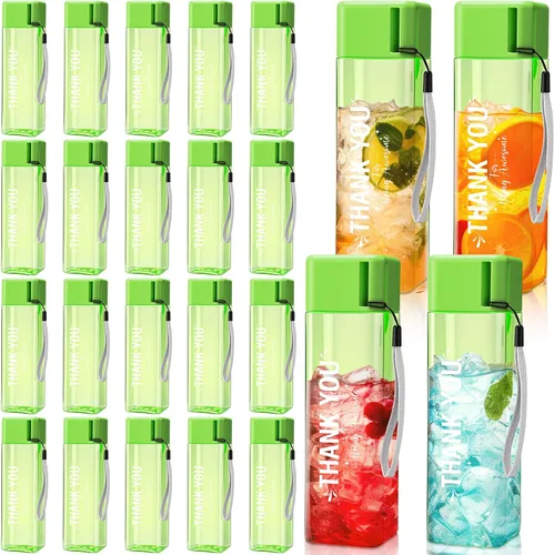 Vista 13 de Maxdot - 24 botellas de agua reutilizables de agradecimiento a granel, 17