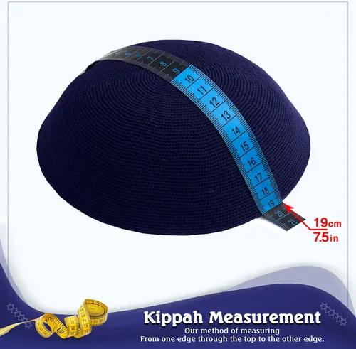 Vista 6 de Hecho a mano 100% algodón DMC hecho a mano Kipá sombrero de Israel, sombreros para hombres, sombrero Yarmulke, kipá para hombres y niños