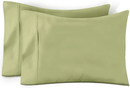 Vista 22 de TEXAS LINEN CO. Juego de 4 fundas de almohada tamaño queen de 100% algodón egipcio - Fundas de almohada de lujo de 600 hilos tamaño queen/estándar