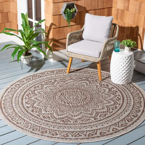 Vista 26 de SAFAVIEH Alfombra lavable al aire libre Courtyard Collection - 2'3" x 5', marfil y verde, no desprende pelusa y fácil limpieza, ideal para patio