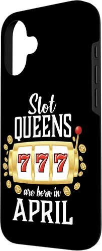 Vista 2 de Slot Queens Are Born In April Casino Women's Birthday Case for iPhone 16