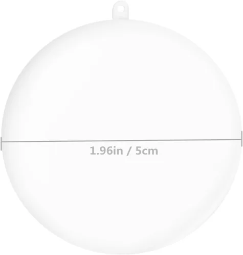 Vista 3 de AGM - 20 bolas de adornos rellenables de plástico transparente de 1.97 pulgadas, bolas de adornos colgantes para árbol de Navidad, manualidades