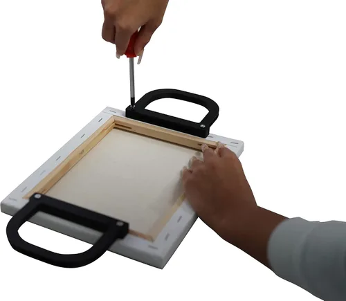 Vista 7 de SplashNcolor - Manijas de lona para verter pintura, soporte de asas acoplables para una fácil inclinación, herramientas de vertido de pintura