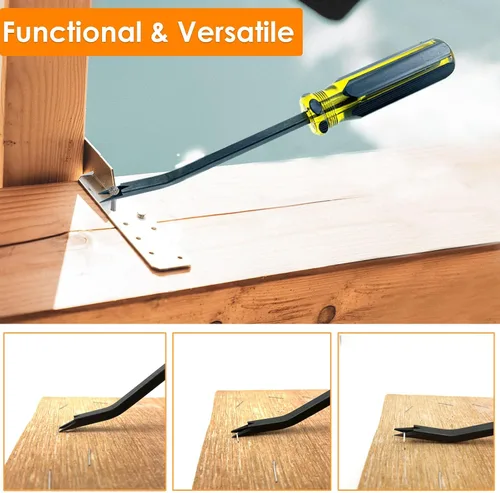 Vista 5 de Removedor de grapas para tapicería – Extractor de grapas, herramientas de tapicería con doble punta, herramienta removedor de grapas para quitar