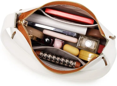 Vista 3 de Bolsos de hombro para mujer, lindo bolso de mano con cierre de cremallera