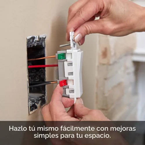 Vista 5 de Leviton Lever Edge - Interruptor basculante de 3 vías de 15 amperios, E5603-SW, color blanco