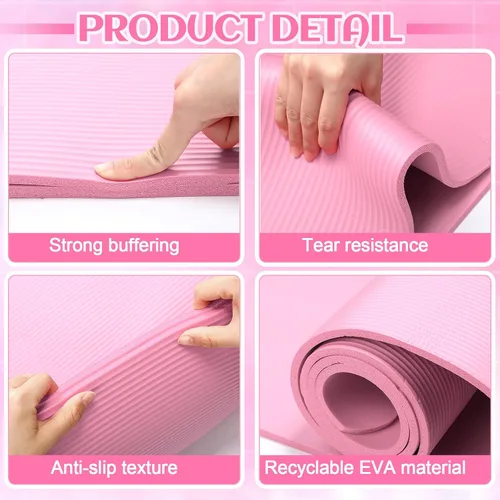 Vista 6 de RoundFunny Juego de 18 anillos de pilates esenciales para mujer, anillo de pilates y pelota de resistencia al tobillo, correa de yoga, calcetines