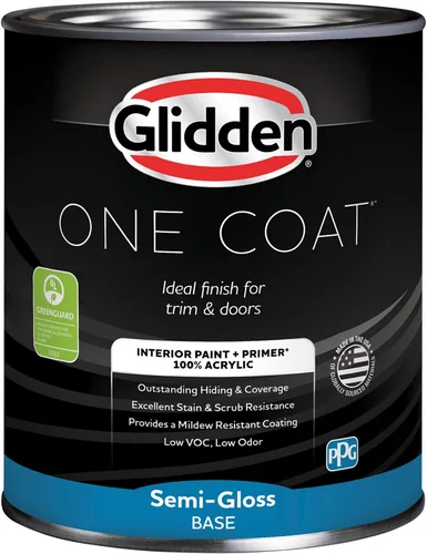 Vista 31 de Glidden Pintura Interior + Imprimación: Gris/Plata Antigua, Una Capa, Satinado, 1 Galón