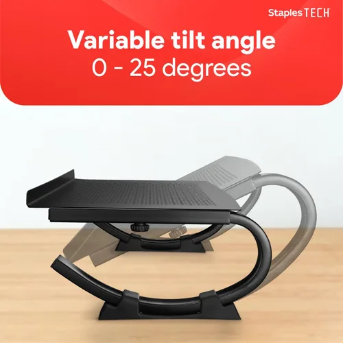 Vista 3 de Staples TECH - Soporte de acero ajustable para portátil, elevador curvado