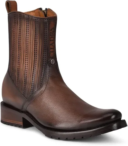 Vista 2 de Cuadra Botas urbanas para hombre en piel bovina con cremallera marrón