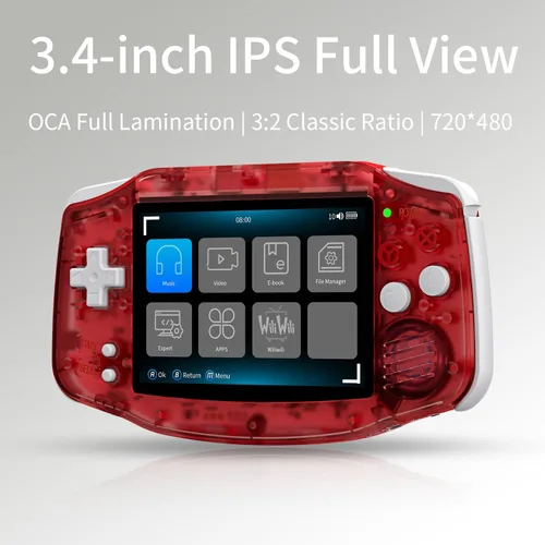 Vista 3 de RG34XX - Consola de juegos portátil retro de 3.4 pulgadas, pantalla IPS 32G Linux 64 bits, sistema RG 34XX, consola de videojuegos portátil