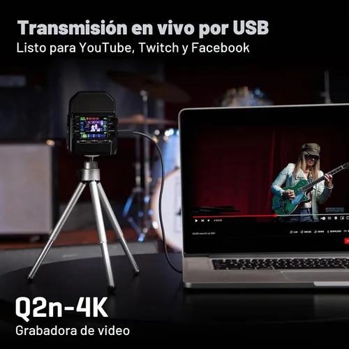 Vista 6 de Zoom Grabadora de video Q2n-4K para músicos, streamers y cineastas