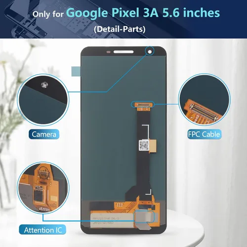 Vista 6 de Pantalla para Google Pixel 3A OLED Reemplazo de pantalla táctil LCD digitalizador Asamblea para Google Pixel 3A G020A G020E G020B LCD