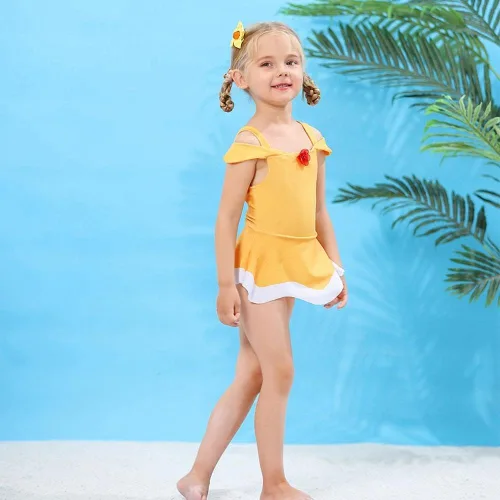 Vista 5 de Lito Angels - Traje de baño con cola de sirena para niñas (3 piezas)