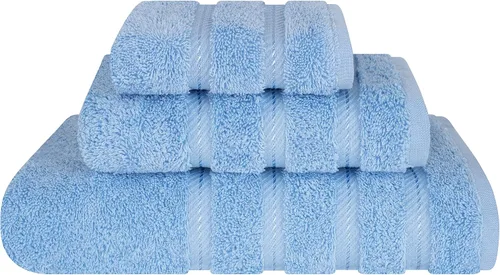 Vista 93 de American Soft Linen - Juego de toallas de 3 piezas, 1 toalla de baño, 1 toalla de mano y 1 toalla pequeña, 100% algodón turco para baño, juego