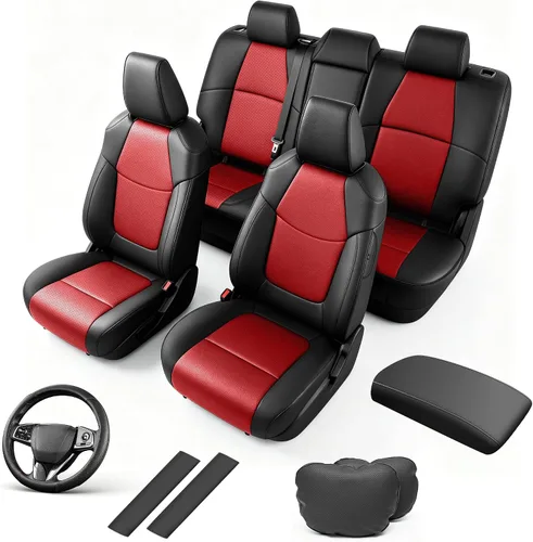 Vista 45 de AOMSAZTO Seat Covers for Mazda 3 2014 2015 2016 2017 2018 2-Negro