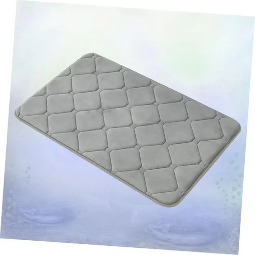 Vista 3 de Tapete de baño absorbente antideslizante grueso antideslizante para cocina, entrada, gris oscuro, resistente al agua para zonas de alto tráfico