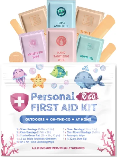 Vista 11 de Kit de primeros auxilios portátil de tamaño de viaje, perfecto para el hogar, oficina, automóvil, escuela, negocios, viajes, senderismo, universidad